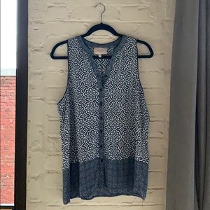 Blue Pint Chiffon Tank